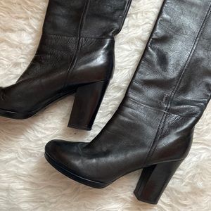 prada heeled knee boots